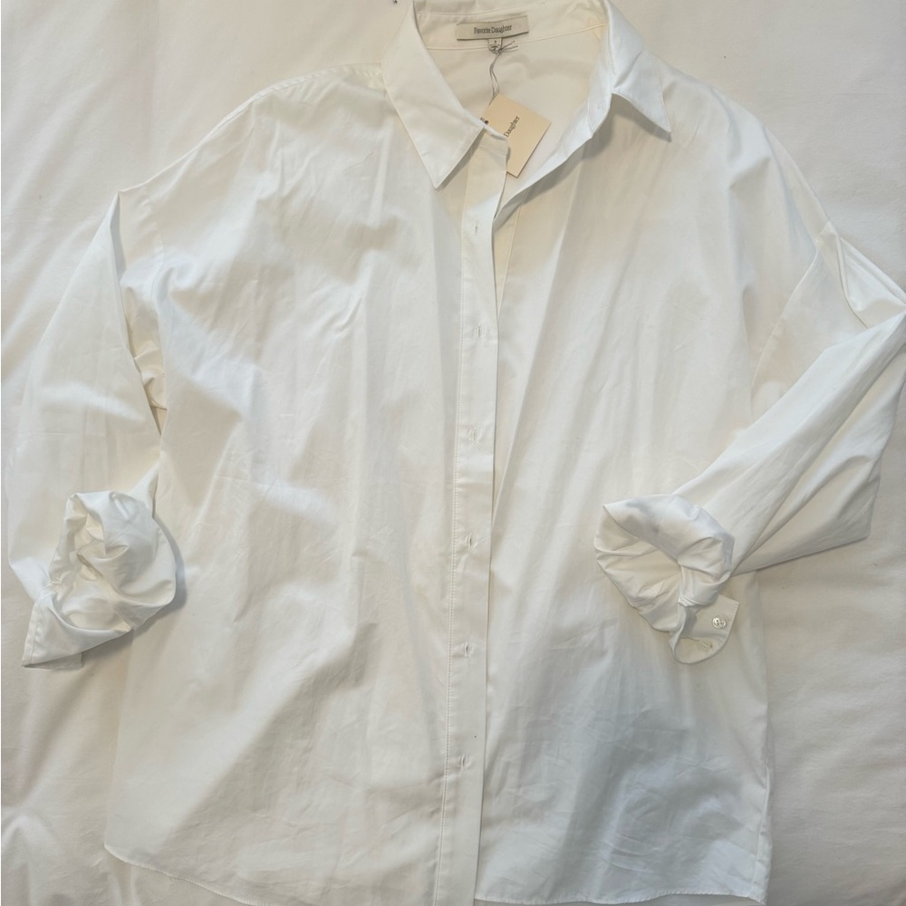 Favorite Daughter White Casual Button Down Shirt - NEW WITH TAGS